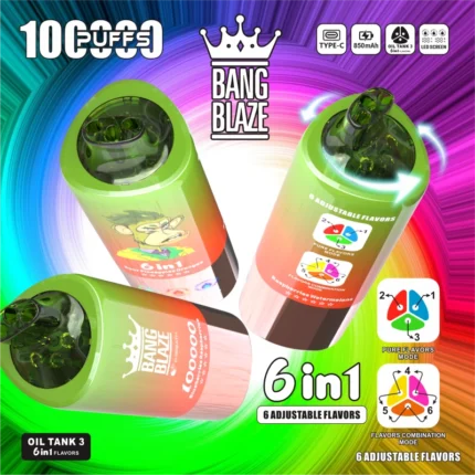 BANG BLAZE 100000 Puffs 14 Smaków Niską Zawartość Nikotyny - Oryginalne Ładowalne Jednorazowe Vape